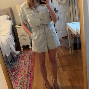 Zara denim romper